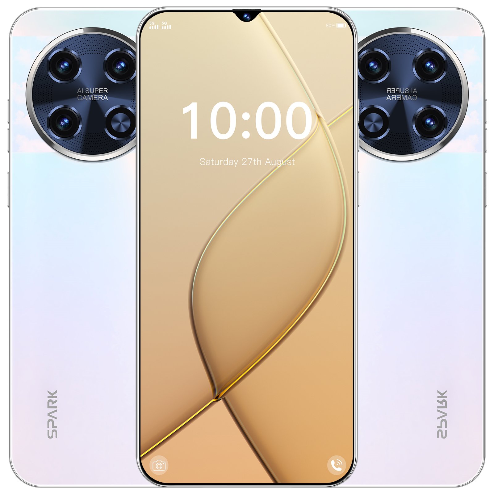 Cheap high-quality Spark20 Pro smartphone 16+1TB 7.3 inch 72+108MP Android 13.0 5G tecno mobile phone